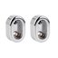 Miniatures photos de photos Paire de supports naissance de tube oval 30 x 15 mm avec enjoliveur de finition1