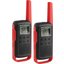 Miniatures photos de photos Paire de Talkie-Walkie T62 Motorola - Portée 8 km - Double alimentation - Ecran rétroéclairé - Couleur rouge et noir1