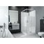 Miniatures photos de photos Cabine de douche Izi Box2 Leda - Rectangle - Porte coulissante - Verre opaque central - 100 x 80 cm1