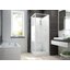 Miniatures photos de photos Cabine de douche Izi Box2 Leda - Carrée - Porte pivotante - Verre opaque central - 80 x 80 cm1