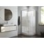 Miniatures photos de photos Cabine de douche Izi Box2 Leda - 1/4 de rond - Porte coulissante - Verre opaque central - 90 cm1