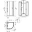 Miniatures schemas de schemas Cabine de douche Izi Glass2 Leda - 1/4 de rond - Porte coulissante - Verre transparent - 90 cm1