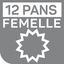 12 pans femelle 12 pans femelle