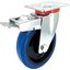 Miniatures photos de photos Roulette caoutchouc Tecnibleu série S2NS - Platine pivotante à frein2