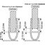 Miniatures schemas de schemas Baguette PVC joint tubulaire - Coté de porte de douche - 1,95 m - Geb1