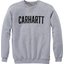 Miniatures photos de photos Sweat col rond logo block - Carhartt - Gris1