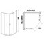 Miniatures schemas de schemas Porte de douche coulissante – Vista – 1/4 de rond - LEDA – H. 190 cm - l. 86,9-88,9 cm1