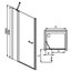 Miniatures schemas de schemas Porte pivotante - Arty - LEDA - Avec partie fixe ligne - H.200 cm - l.117-121,5 cm1