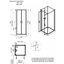 Miniatures schemas de schemas Cabine de douche Izi Glass2 Leda - Carrée - Portes battantes - Verre transparent - 80 x 80 cm1