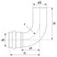 Miniatures schemas de schemas Raccord gaz coudé 90° à sertir - VSH SudoPress - AIPS - MF Ø 42 x 421