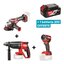 Miniatures photos de photos Lot perforateur-burineur, meuleuse d'angle et visseuse à chocs – DCK – brushless 20 V, batterie offerte1