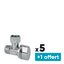 Miniatures photos de photos Robinet d'arrêt 1/4 de tour équerre manette ABS - Lot de 5 + 1 offert1