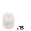 Miniatures photos de photos Lot de 15 butoirs rond caoutchouc blanc creux - Ø 30 x 32 mm - Civic industrie1