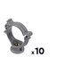 Miniatures photos de photos Lot de 10 colliers monobloc PVC gris simple - Tube Ø 50 mm - Nicoll1