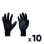 Miniatures photos de photos Lot de 10 gants tricot polyester / paume pu noir - Deltaplus - Taille 81