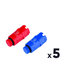 Miniatures photos de photos Kit deux bouchons mâles 1/2 - Solufix - Rouge - Bleu - Lot de 51