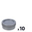 Miniatures photos de photos Lot de 10 bouchons de visite PVC gris - Ø 100 mm - Girpi1