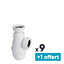 Miniatures photos de photos Lot de 9+1 offert siphons de lavabo ou bidet à culot - Nicoll - Ø 32 mm1