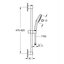 Miniatures schemas de schemas Ensemble de douche – GROHE – Tempesta Cube 110 – Ø 110 mm – barre 600 mm – chromé1