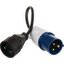 Miniatures photos de photos Cordon adaptateur pour borne de camping - Dhome - Mâle UE - Femelle 16A2