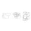 Miniatures schemas de schemas Cuvette suspendue - SIDER - Sans bride -  L. 360 x l. 385 x P. 540 mm1