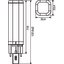 Miniatures schemas de schemas Ampoule LED PL-C - Dhome - G24d-1 - 4,5 W - 500 lm - 4000 K1