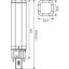 Miniatures schemas de schemas Ampoule LED PL-C - Dhome - G24d-2 - 6,5 W - 720 lm - 4000 K1