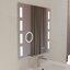 Miniatures photos de photos Miroir LED – CREAZUR – 700 x 700 mm – Anti-buée – IP44 – Loupe x51
