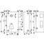 Miniatures schemas de schemas Serrure verticale pêne dormant demi-tour 6 gorges - Hauteur coffre 130 mm1