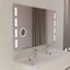 Miniatures photos de photos Ensemble meuble de salle de bain PMR - CREAZUR - Meuble + double vasque + miroir LED - 120 cm – Blanc1