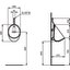Miniatures schemas de schemas Pack urinoir - PORCHER - 290x315x550mm - Finition blanc brillant - Sans bonde 1