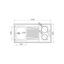 Miniatures schemas de schemas Evier de cuisinette - NORD INOX - 1200x600 mm - Une cuve - Avec plaque de cuisson 1