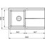 Miniatures schemas de schemas Evier - NORD INOX - Tecto - 1 cuve - BIO Composite1