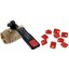 Miniatures photos de photos Clips rouges pour vanne à levier – SFERACO – Serena – Eau chaude - Sachet de 102