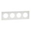 Miniatures photos de photos Plaque de finition 4 postes – SCHNEIDER ELECTRIC – ODACE – Blanc craie – Entraxe 71 mm2