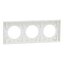 Miniatures photos de photos Plaque de finition 3 postes – SCHNEIDER ELECTRIC – ODACE – Blanc craie – Entraxe 71 mm2