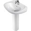 Miniatures photos de photos Pack lavabo complet – SIDER – Mitigeur City 2 – 55 x 42 cm – Avec colonne - Blanc / chromé1