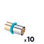 Miniatures photos de photos Lot de 10 raccords droit PER - SIDER - SidPress - A sertir - A souder1