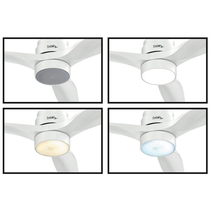 Ventilateur plafonnier - AXELAIR - Réversible - Blanc - Ø90mm-4