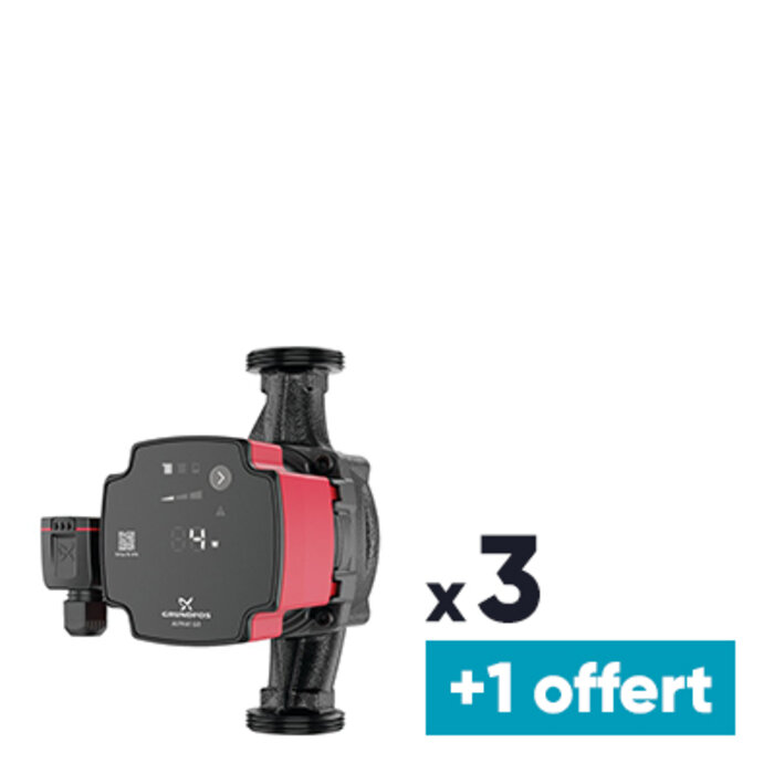 Circulateur  - GRUNDFOS - Alpha1 GO 25-60 - Entraxe 180 mm - 1"1/2 - Lot de 3 + 1 OFFERT-1