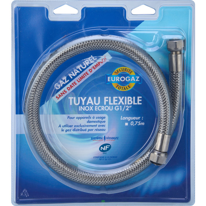Flexible gaz naturel - EUROGAZ - Validité illimitée - Longueur 0,75 m-6