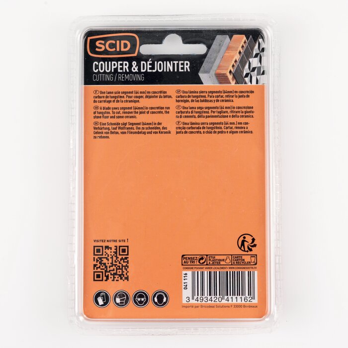 Lame de scie segmentée carbure oscillante - SCID - Diamètre 64 mm-6