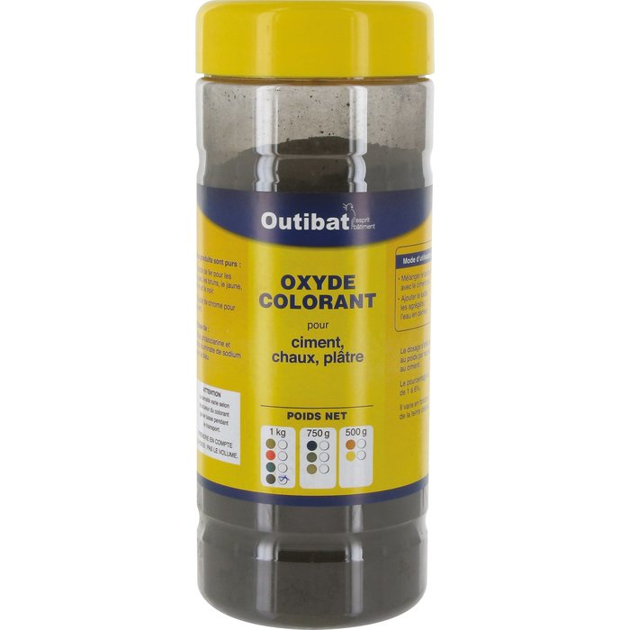 Colorant ciment synthétique - Outibat - Noir - 1000 g