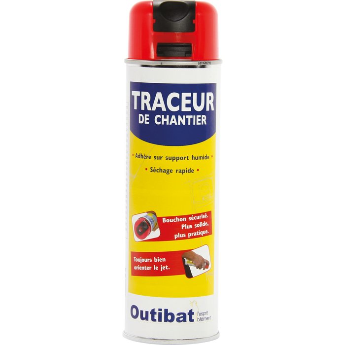 Traceur de chantier Outibat - 500 ml - Rouge-1