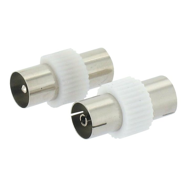 Adaptateur coaxial - Dhome - 1 Femelle/Femelle - 1 Mâle/Mâle - Ø 9,52 mm - Boîte de 2