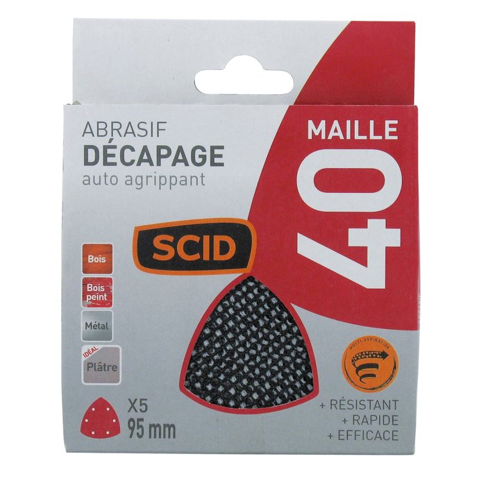 Patin maille delta auto-agrippant - SCID - 95 x 95 mm-1