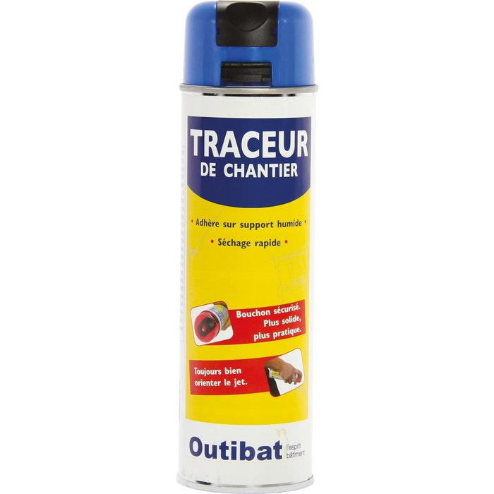 Traceur de chantier Outibat - 500 ml - Bleu-1