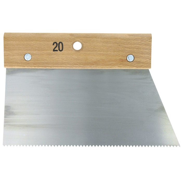Couteau à colle - Outibat - Denture pointue normale - 250 g/m² - Longueur 200 mm-1