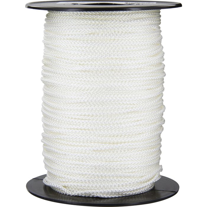 Drisse polyamide tressé blanc Corderies Tournonaises - Longueur 350 m - Diamètre 2 mm-2