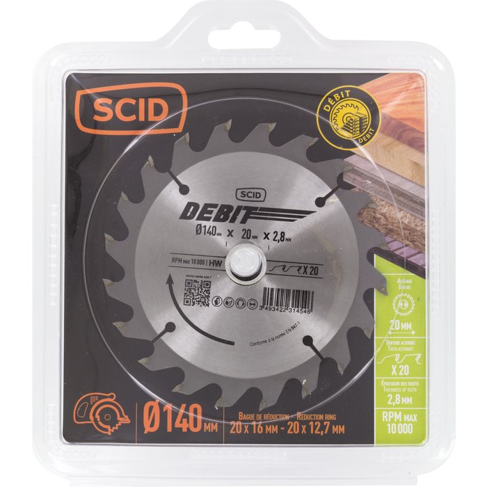 Lame scie circulaire - SCID - Diamètre 140 mm - 20 dents-3